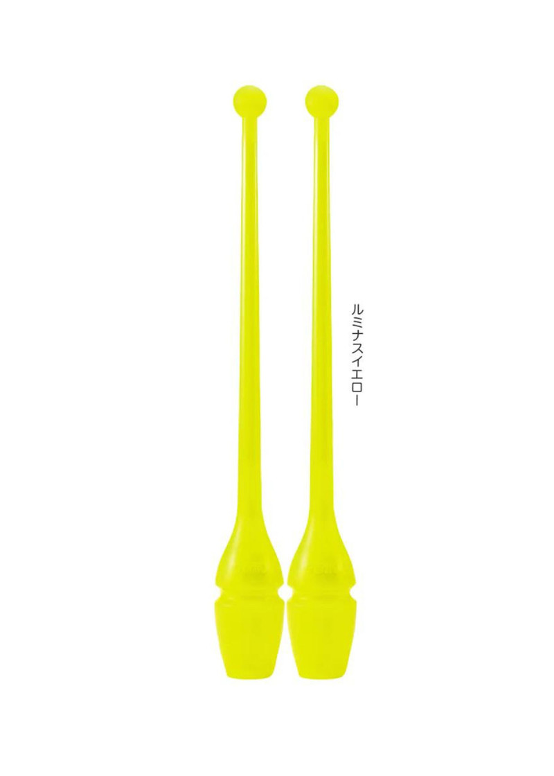 Булави для гімнастики SASAKI NEW FIG M-34H, 44cm гума, Luminous Yellow (LMY), 44cm, 150g