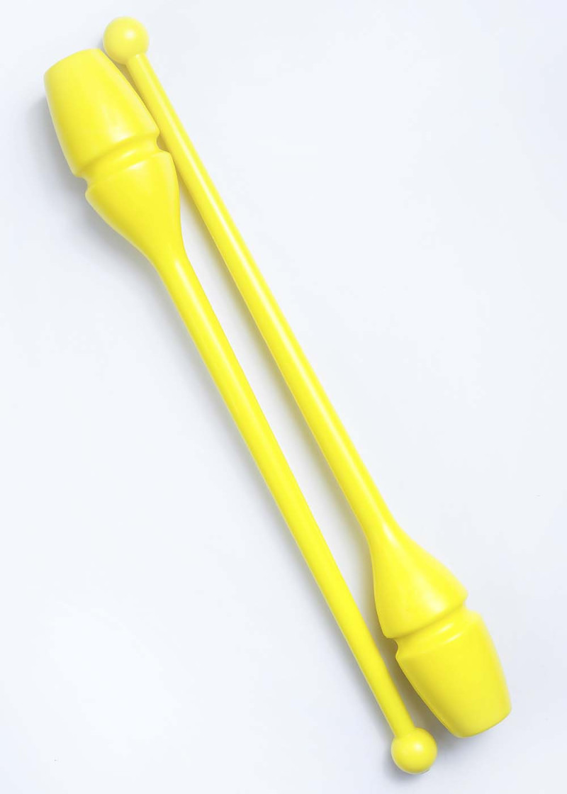 Булави для гімнастики SASAKI MJ-38H, 36 cm гума, Yellow (BRY), 36cm, 100g