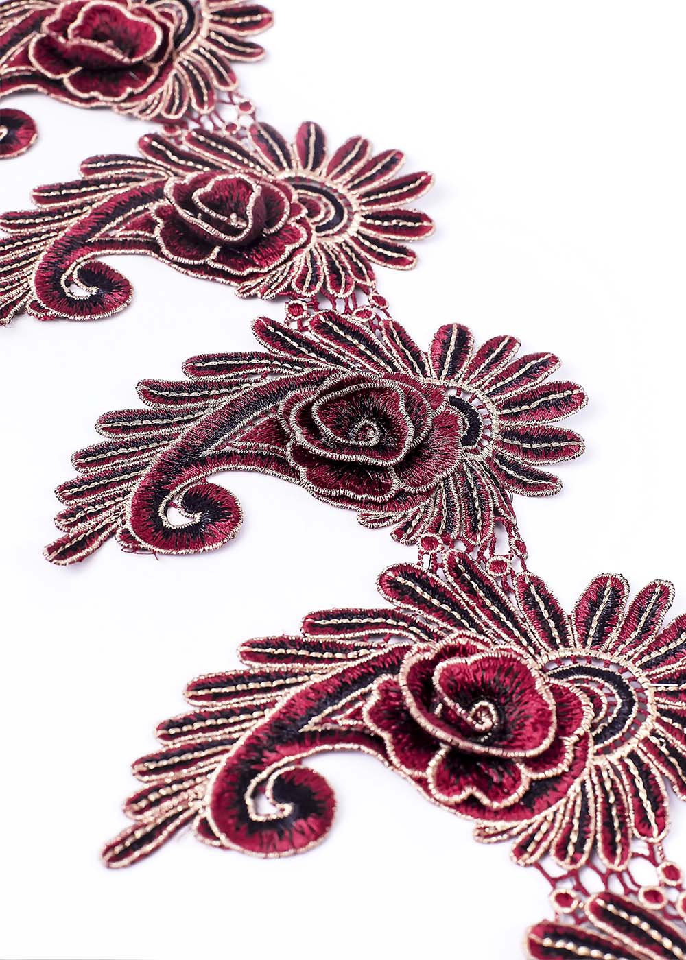 Embroidered 3D ribbon NERINA