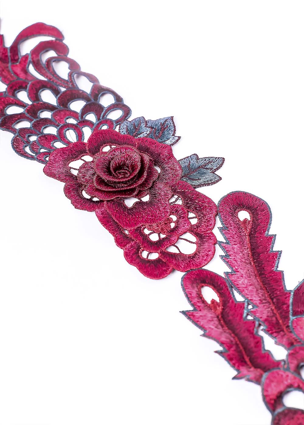 Embroidered 3D ribbon ROSABELLA